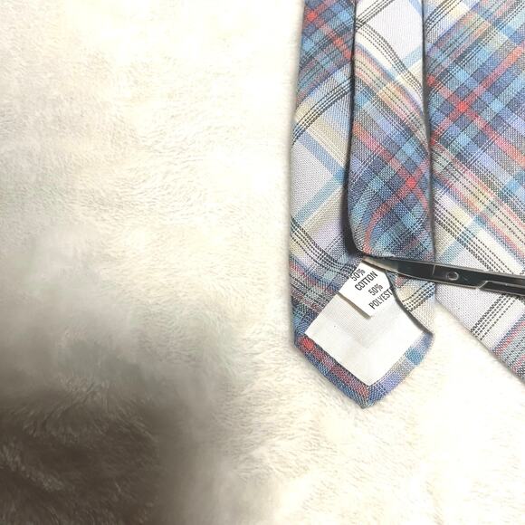 Vintage Pendleton Pen West Spring Plaid Men’s Tie 56”x3” Pastel Easter Blended - Picture 5 of 7